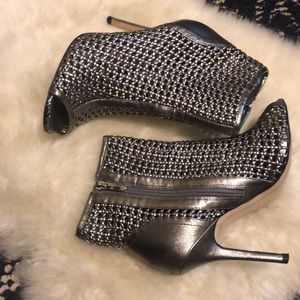 Caged silver Sam Edelman booties